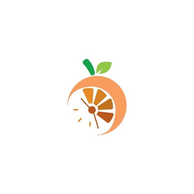 Diseño de logotipo fresco de tiempo de jugo