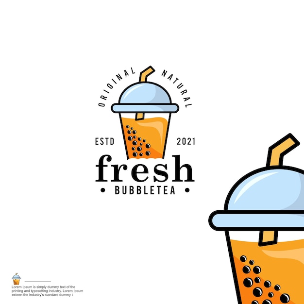 Diseño del logotipo de Fresh Bubbletea