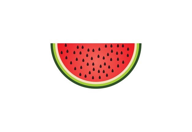 Diseño del logotipo de Fresh Watermelon Fruit Diseño vectorial Concepto