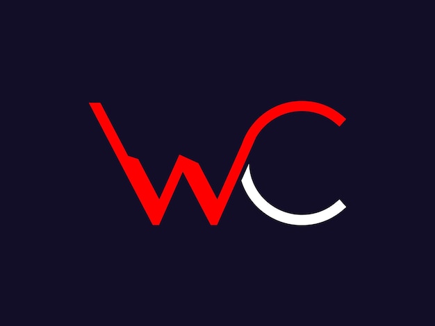 Diseño de logotipo frontal WC, ilustración vectorial simple.