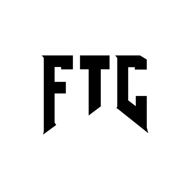 Diseño de logotipo de la FTC para una empresa de tecnología Diseño del logotipo de FTC combinación de colores blanco y negro Diseño del icono de FTC Alfabeto de FTC Diseño del Logotipo de tipografía de FTC