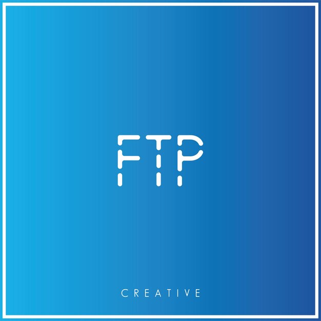 Diseño de logotipo FTP creativo Ilustración vectorial de logotipo mínimo Monograma
