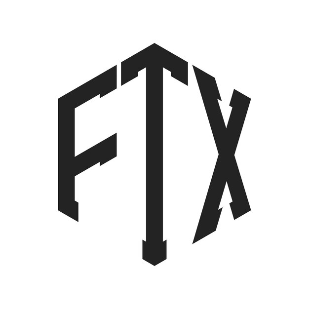 Diseño del logotipo de FTX Letra inicial Monograma de FTX Logotipo con forma de hexágono