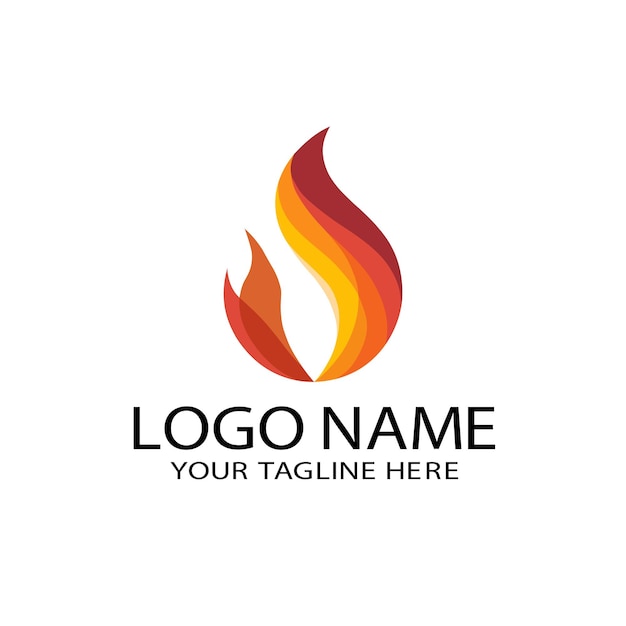 Diseño del logotipo de fuego abstracto