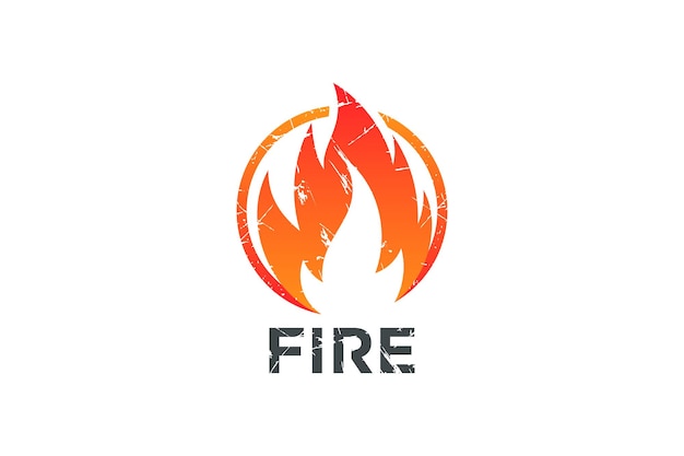 Diseño de logotipo de fuego concepto creativo estilo único Parte 4