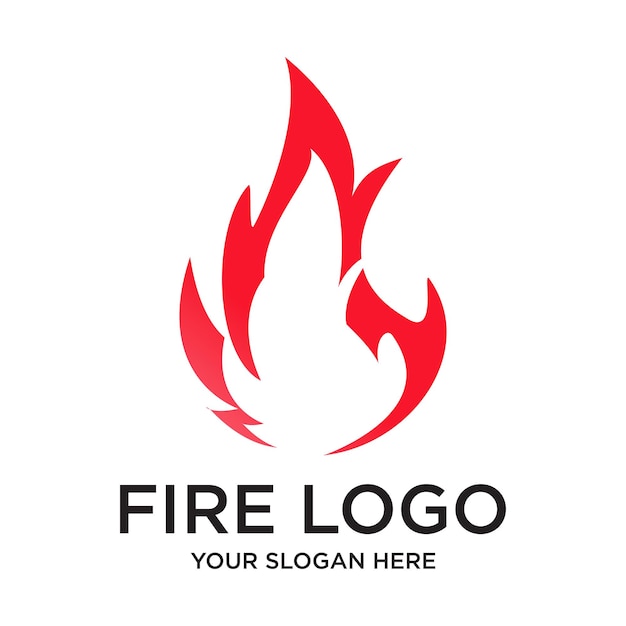 Vector diseño del logotipo de fuego concepto simple premium vector