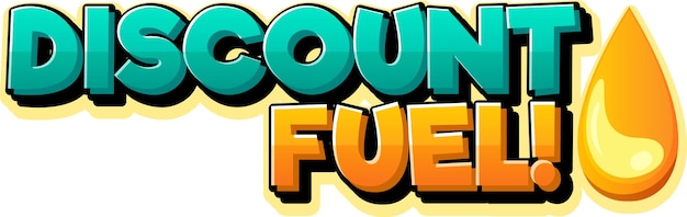 Vector diseño de logotipo de fuente de combustible de descuento