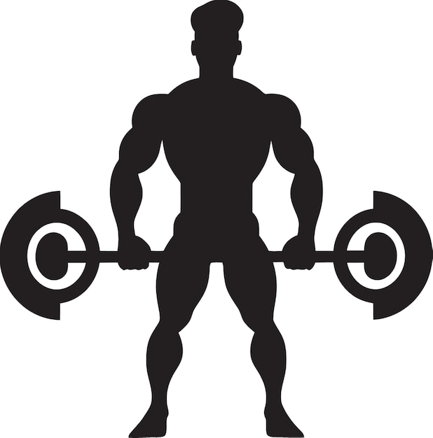 El diseño del logotipo de Fusion Vector Fitness Man Muscle Mark Black Fitness Man Icon Element