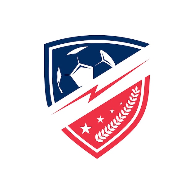 Diseño de logotipo de fútbol ilustración vectorial plantilla de icono de logotipo de fútbol