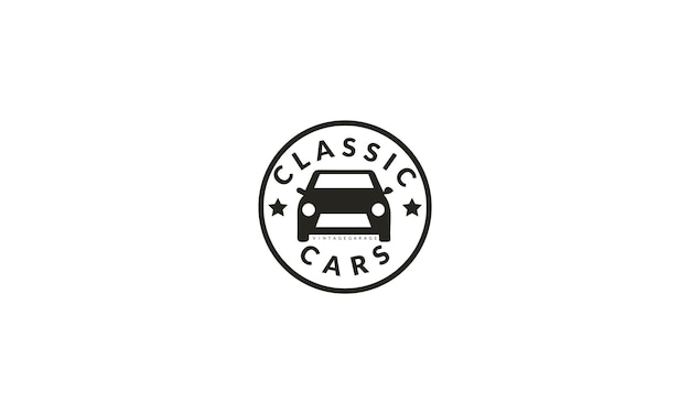 Diseño de logotipo futurista con un automóvil conceptual que simboliza la innovación con visión de futuro en el diseño automotriz