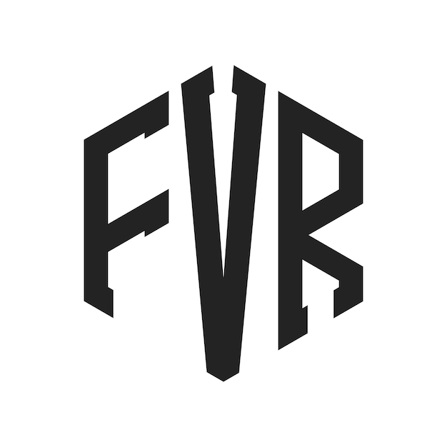 Diseño del logotipo de FVR Letra inicial FVR Monograma Logotipo con forma de hexágono