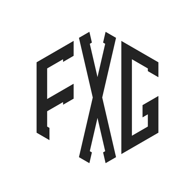 Diseño del logotipo de FXG Letra inicial Monograma de FXG Logotipo con forma de hexágono