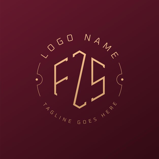 Diseño de logotipo de FZS de lujo Letra elegante FZS Monograma Logotipo minimalista Poligono plantilla de diseño de logotipo FZS