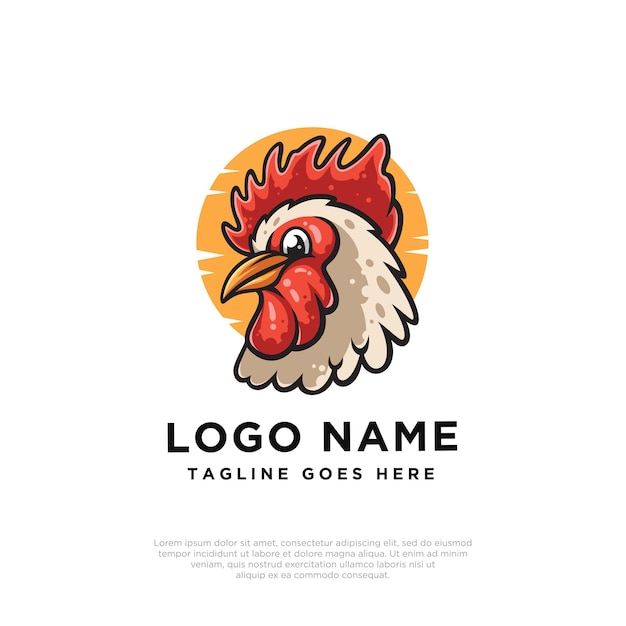 Diseño de logotipo de gallo