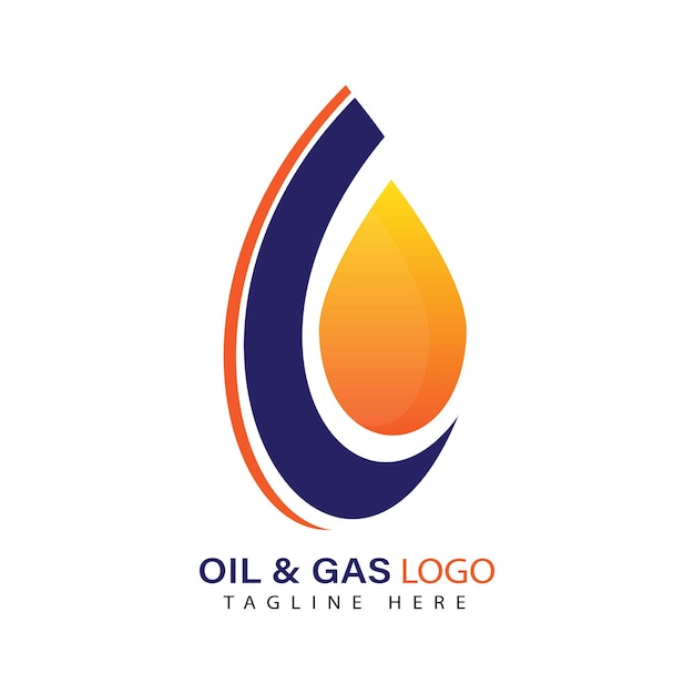Un diseño de logotipo de gas especial para la compañía de petróleo y gas.