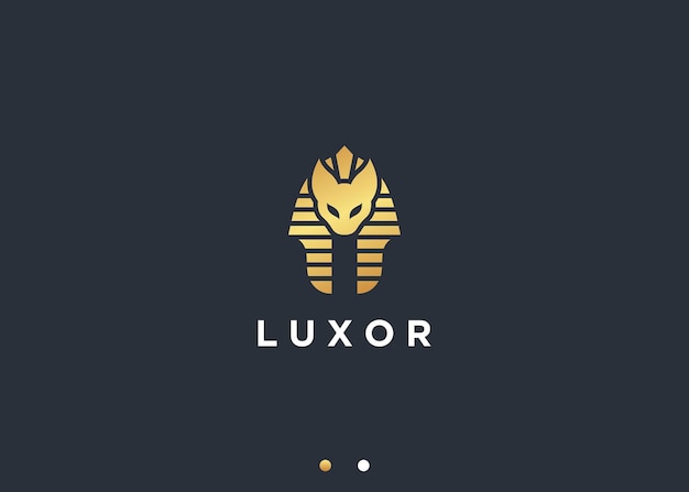 Diseño del logotipo del gato egipcio Ilustración de silueta vectorial