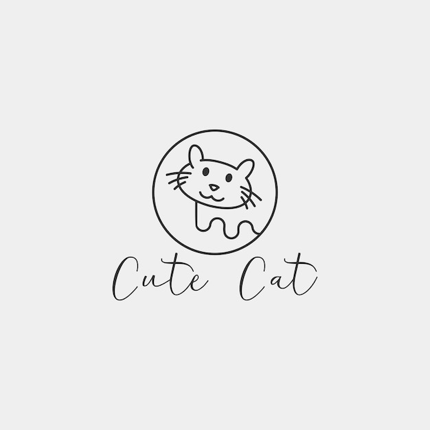 Diseño de logotipo de gato