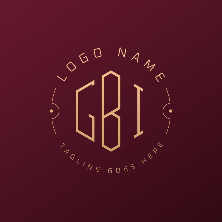 Vector diseño de logotipo de gbi de lujo letra elegante gbi monograma logotipo minimalista poligono gbi plantilla de diseño de logotipo