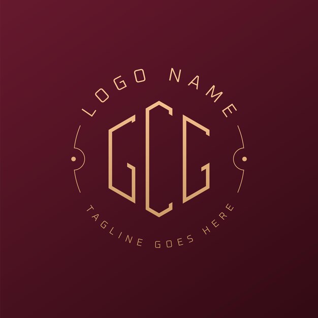 Diseño de logotipo de GCG de lujo Letra elegante Logotipo de monograma de GCG Poligono minimalista Plantilla de diseño de logotipo GCG