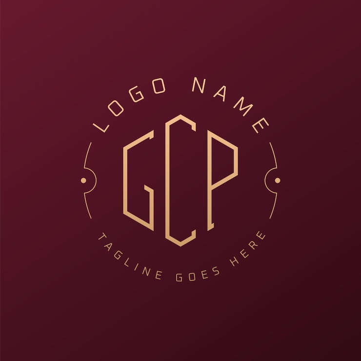Vector diseño de logotipo de gcp de lujo carta elegante gcp monograma logotipo minimalista poligono plantilla de diseño de logotipo gcp