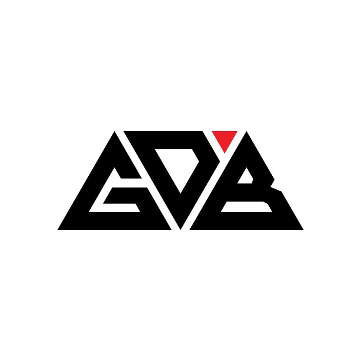 Vector el diseño del logotipo de gdb triángulo con forma de triángulo gdb diseño de logotipo triángulo monograma gdb modelo de logotipo vectorial triángulo de gdb con color rojo gdb logotipo triangular simple elegante y lujoso logotipo gdb