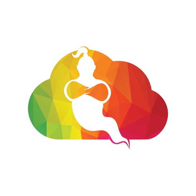 Diseño del logotipo del genio Magic Fantasy concepto del logotipo del genio