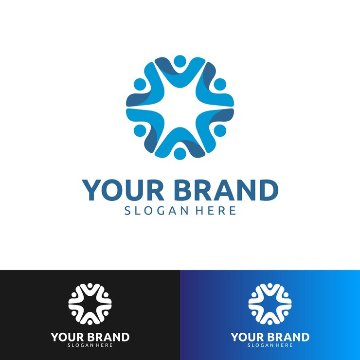 DISEÑO DEL LOGOTIPO DE LA GENTE DE LA ESTRELLA DEL DEGRADADO