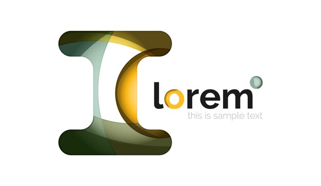 Diseño de logotipo geométrico abstracto con formas superpuestas