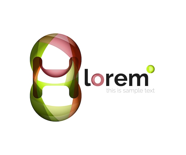 Diseño de logotipo geométrico abstracto con formas superpuestas