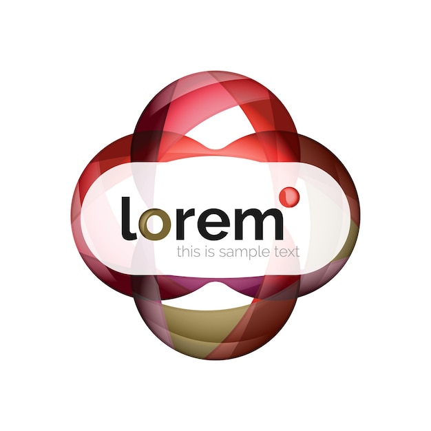 Diseño de logotipo geométrico abstracto con formas superpuestas