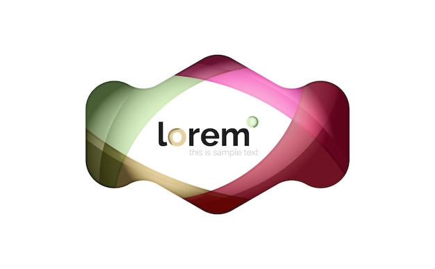 Diseño de logotipo geométrico abstracto con formas superpuestas