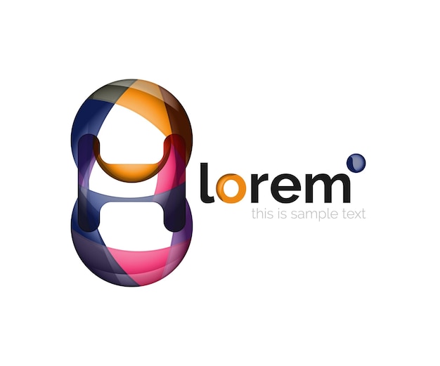 Diseño de logotipo geométrico abstracto con formas superpuestas