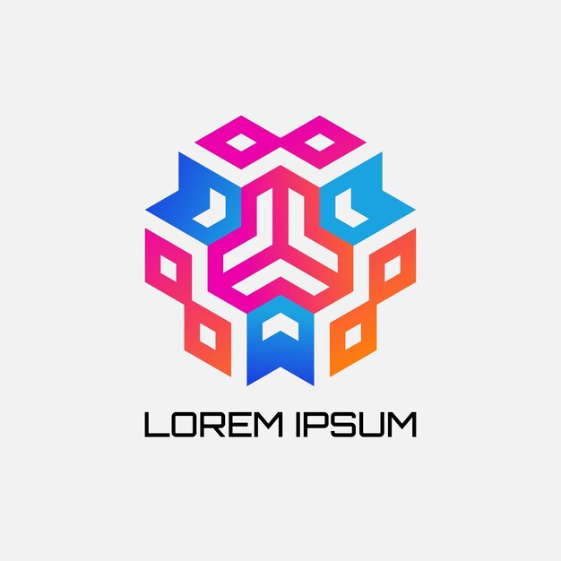 diseño de logotipo geométrico abstracto