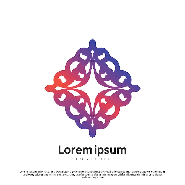 Diseño de logotipo geométrico adornado