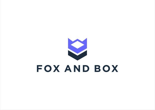 Diseño de logotipo geométrico de Box Cube arte de líneas vectoriales