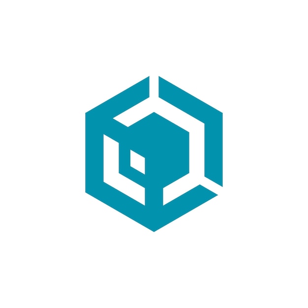 diseño de logotipo geométrico de flecha de cubo de caja