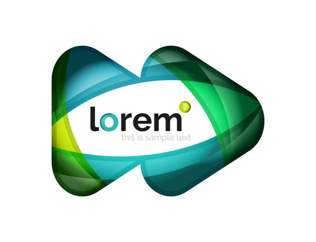 Diseño de logotipo geométrico idea de convergencia composición moderna de colores formas abstractas