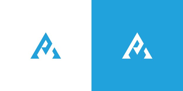 Diseño de logotipo geométrico. Logotipo de iniciales de línea. Logotipo de la letra AP