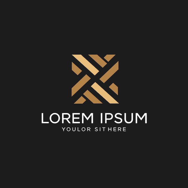 Diseño de logotipo geométrico de lujo