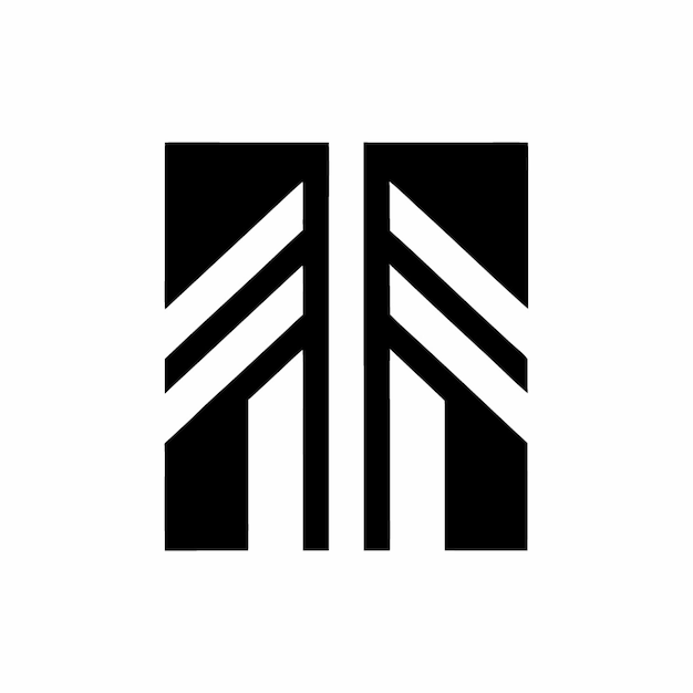 Diseño del logotipo geométrico de MM