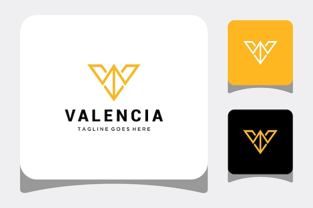 Diseño de logotipo geométrico de signo v moderno de ilustración