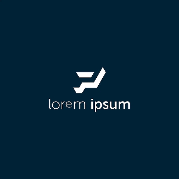 Diseño del logotipo geométrico con el texto lorem ipsum debajo