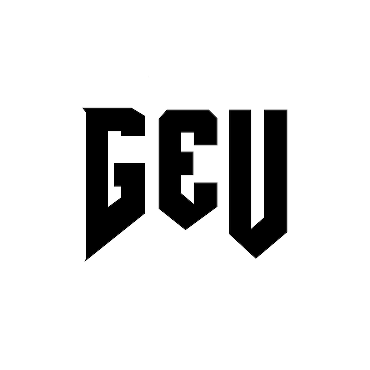Vector diseño de logotipo de geu para una empresa de tecnología geu diseño de logotipo geu combinación de colores blanco y negro geu logotipo vector geu diseño geu icono geu alfabeto geu tipografía diseño del logotipo