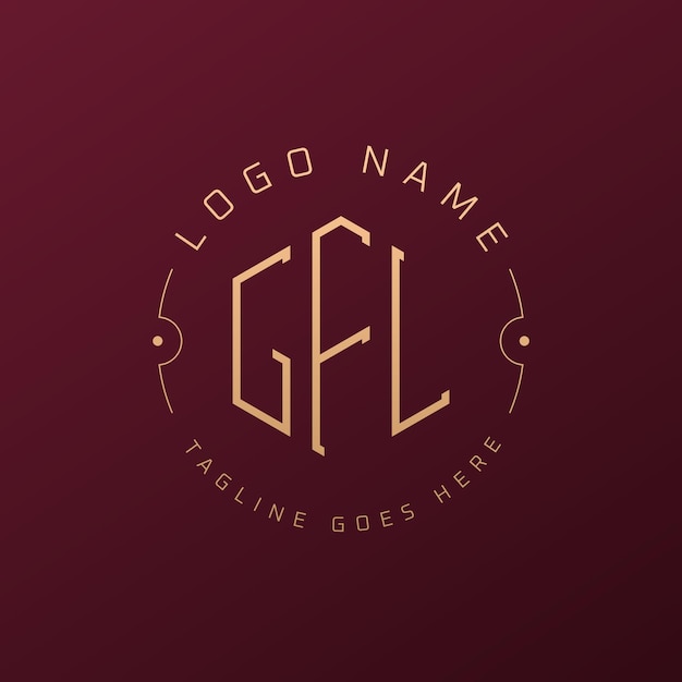 Diseño de logotipo de GFL de lujo Carta elegante GFL monograma Logotipo minimalista Poligono GFL plantilla de diseño de logotipo