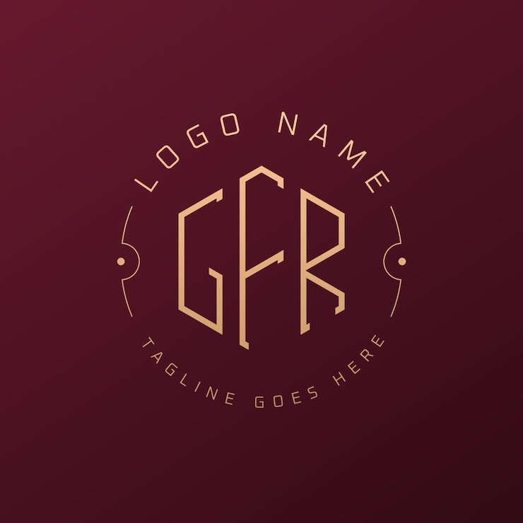 Vector diseño de logotipo de gfr de lujo letra elegante gfr monograma logotipo minimalista poligono gfr template de diseño de logotipo