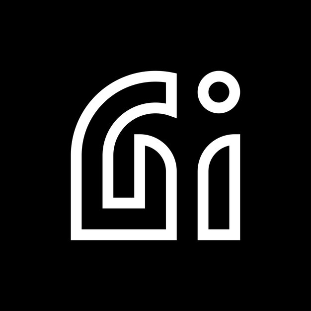 diseño de logotipo gi, diseño de icono gi