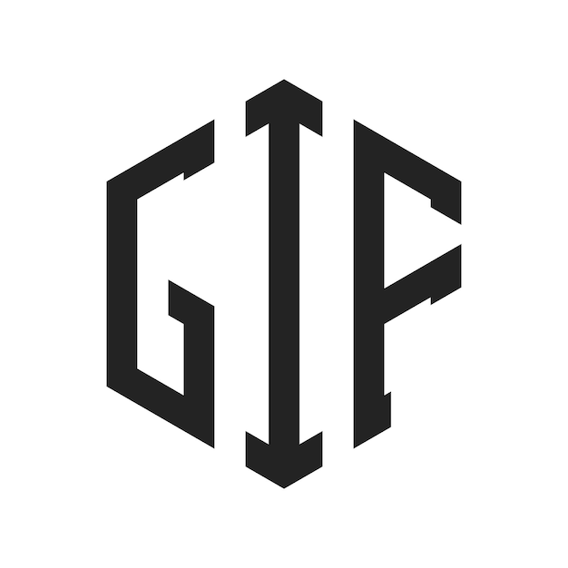 Diseño del logotipo GIF Letra inicial Monograma Logotipo con forma de hexágono