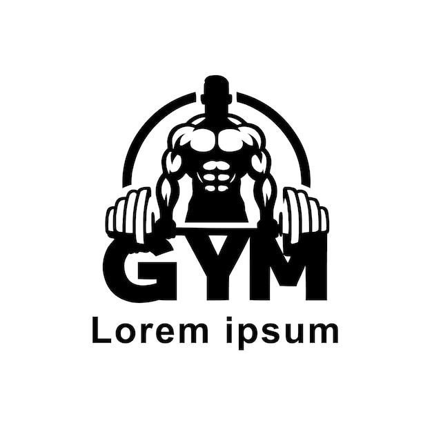 Diseño del logotipo del gimnasio vectorial