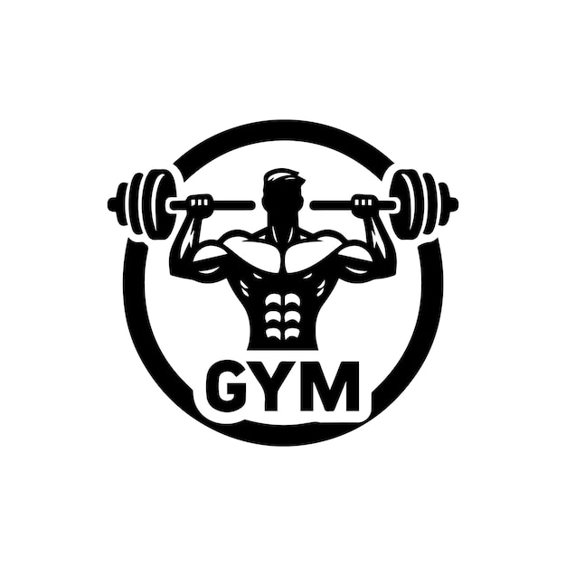 Diseño del logotipo del gimnasio vectorial