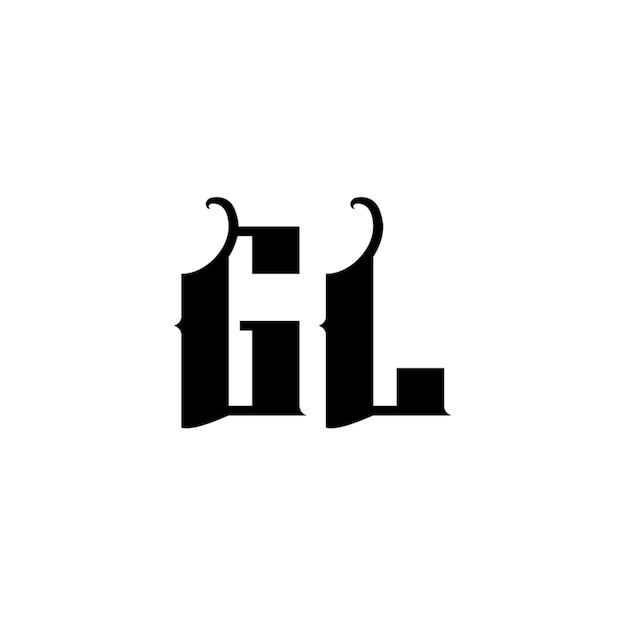 El diseño del logotipo GL monograma letra nombre de texto símbolo monocromático logotipo carácter alfabético logotipo simple